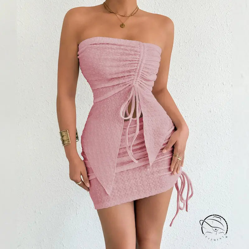 Enchanting Texture Two Piece Sets Dress