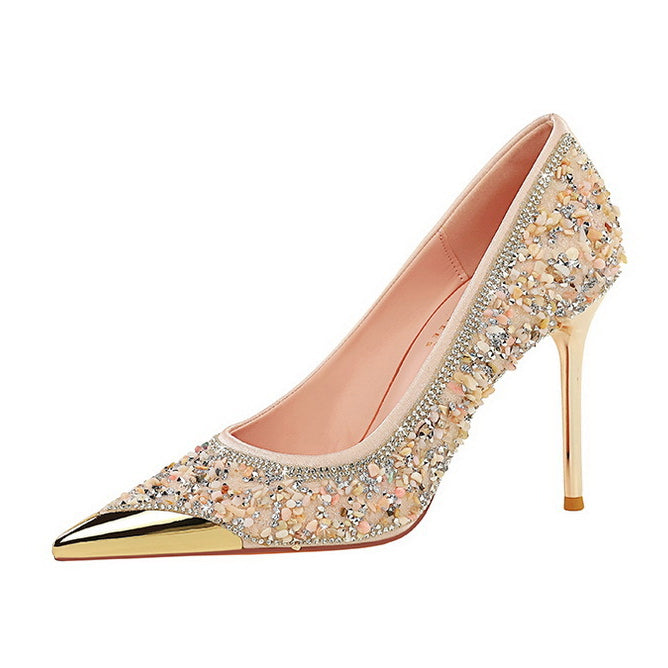 Stiletto Rhinestone High Heels
