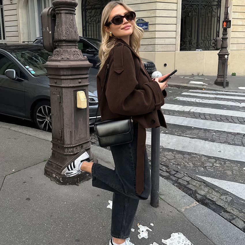 Elegant Woolen Office Coat