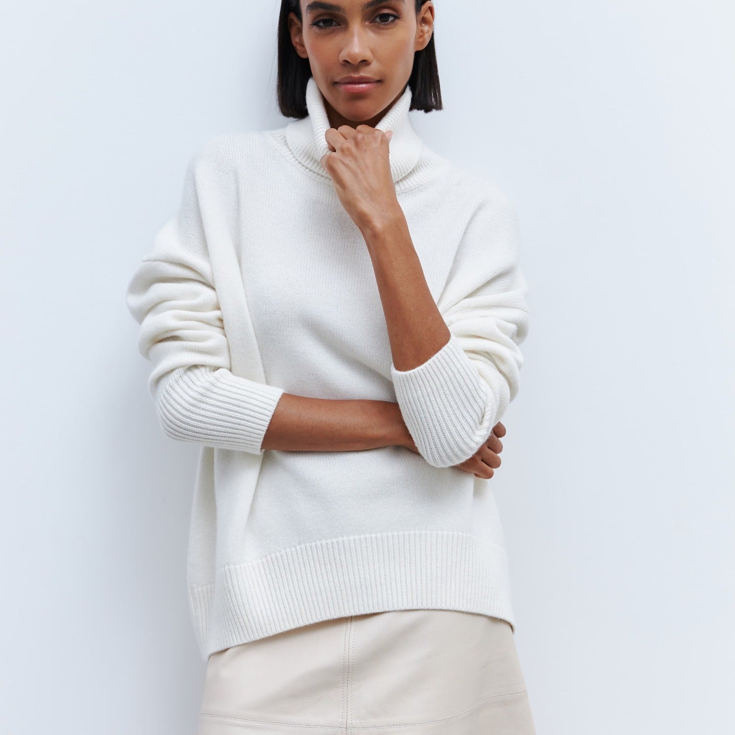 Elegant Knitted High Neck Sweater