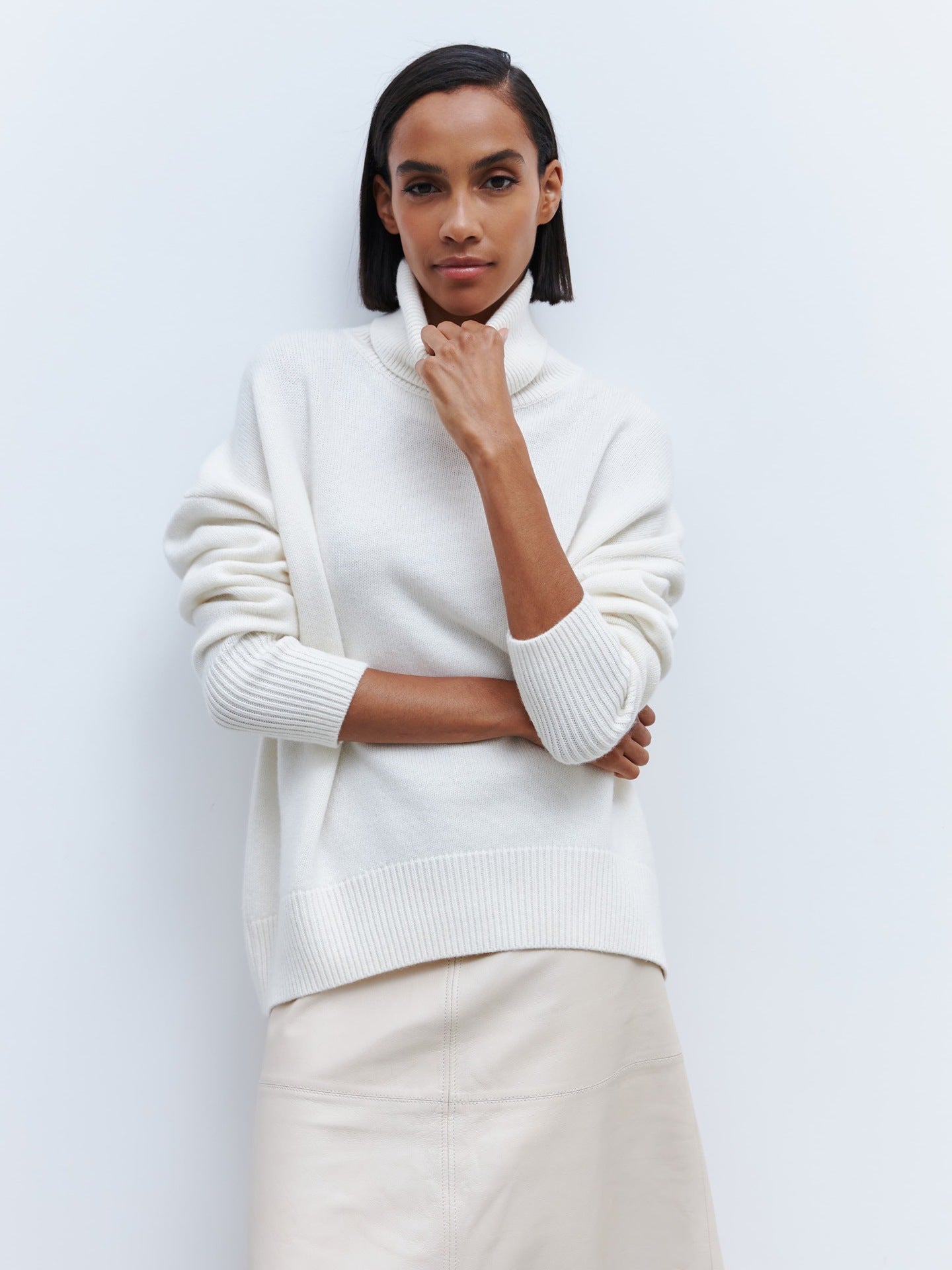 Elegant Knitted High Neck Sweater