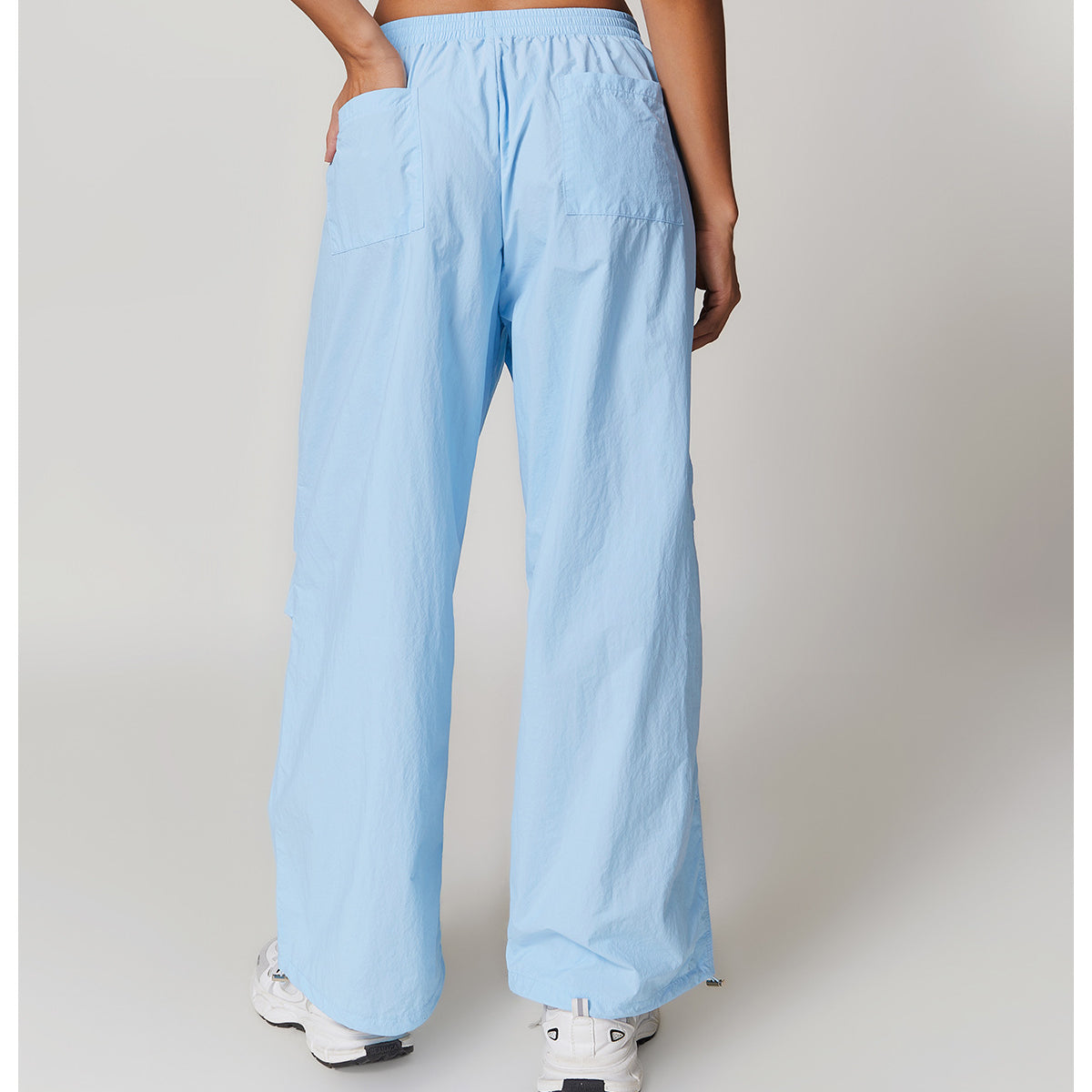 Light blue wide-leg Casual Sports Pants for fitness and fashion enthusiasts