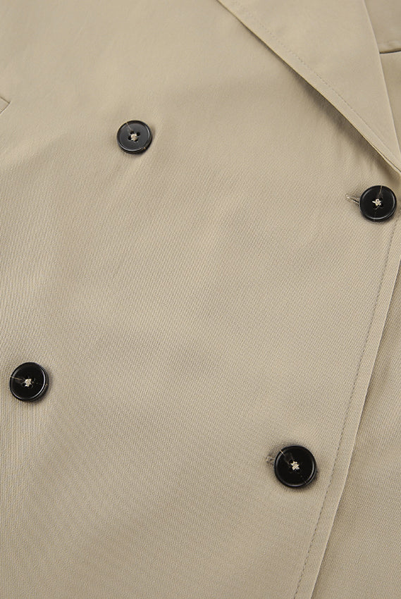 British Long Sleeve High Sense Mid Length Trench Coat