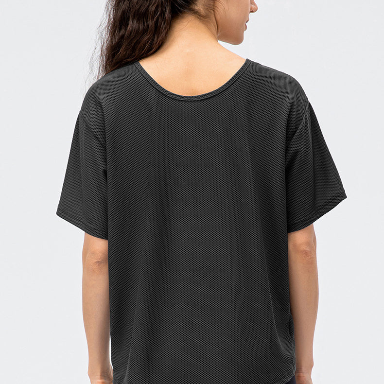 Breathable Round Neck t Shirt Running Casual Workout Top