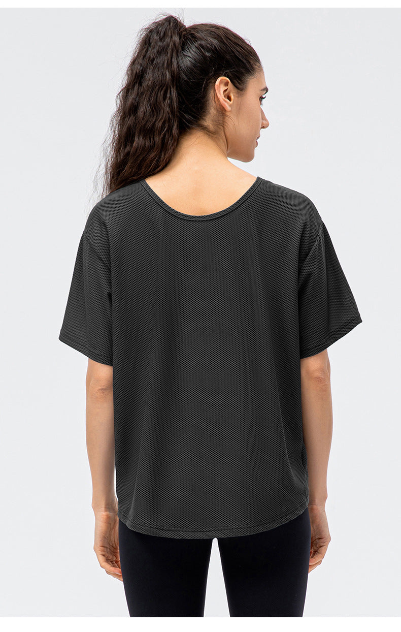 Breathable Round Neck t Shirt Running Casual Workout Top