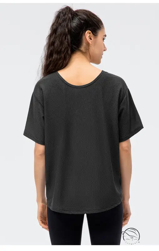 Breathable Round Neck t Shirt Running Casual Workout Top