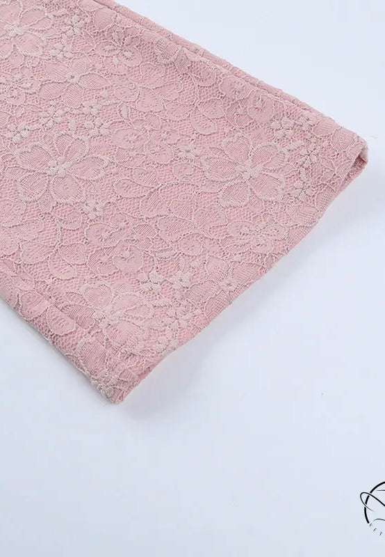 Elegant langry fashion dusty rose lace floral jumpsuit fabric