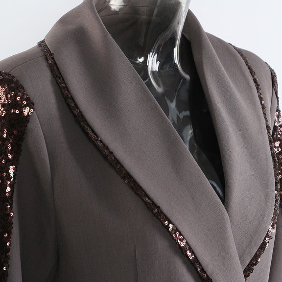 Early Autumn Heavy Stitching Mid Length Trench Coat