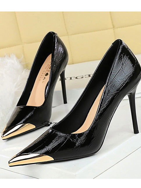 Cocktail Low Cut Shoes Pointed Stiletto Heels