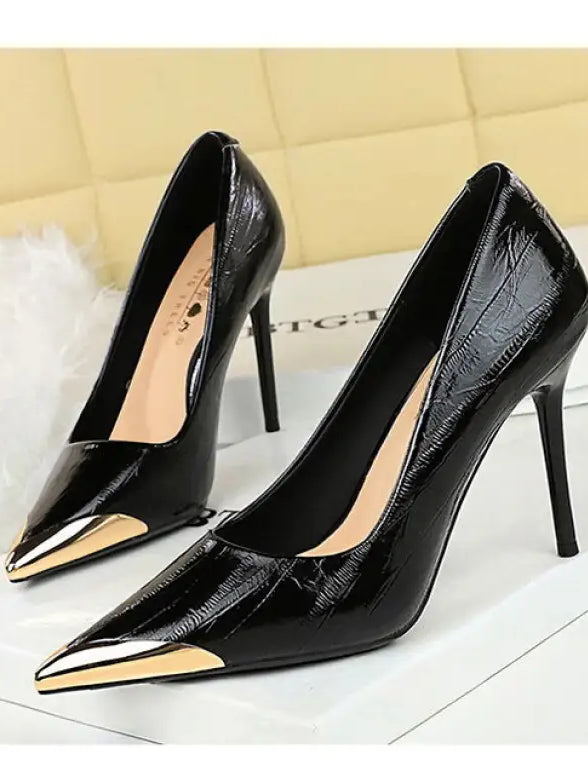 Cocktail Low Cut Shoes Pointed Stiletto Heels