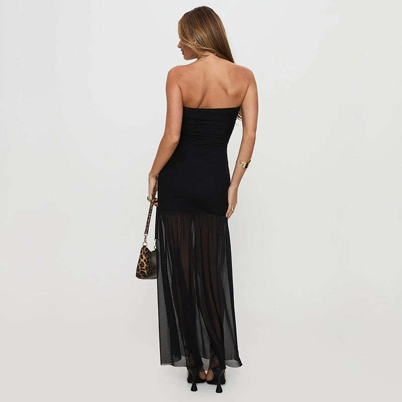 Black strapless maxi split dress from Enchanting Mesh, a stylish fashion choice