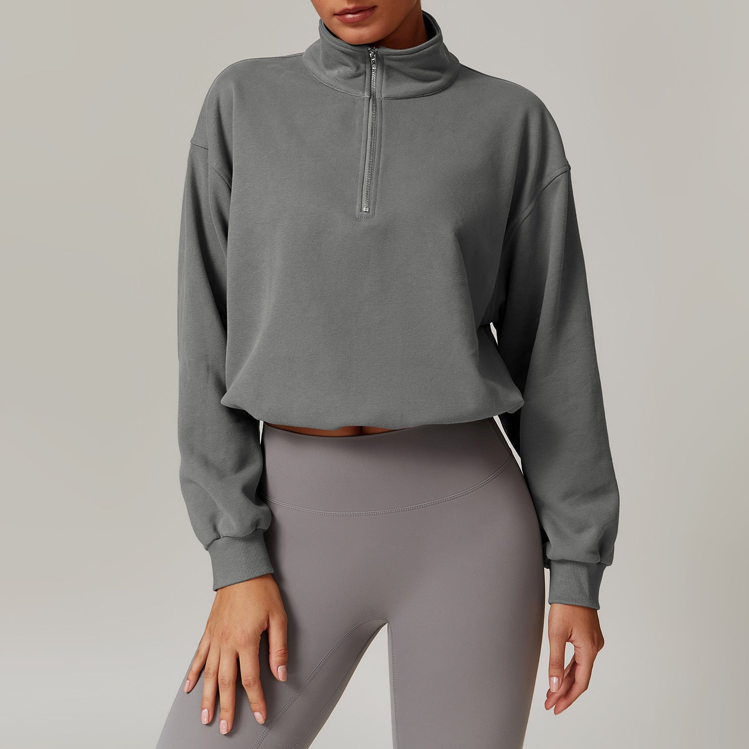 Casual Loose Sweatshirt Warm Running Fitness Top