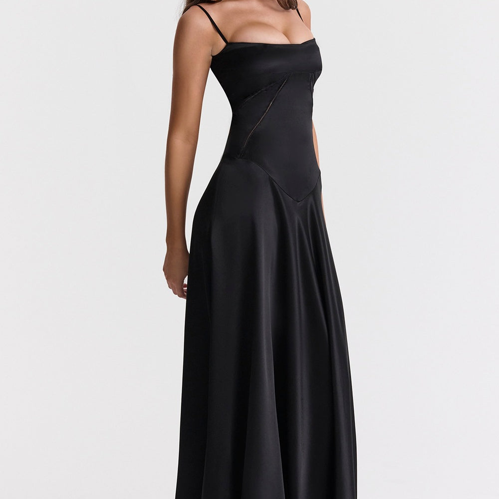 Sleeveless black maxi dress from Beautiful Backless Evening Dress, perfect for fashion lovers