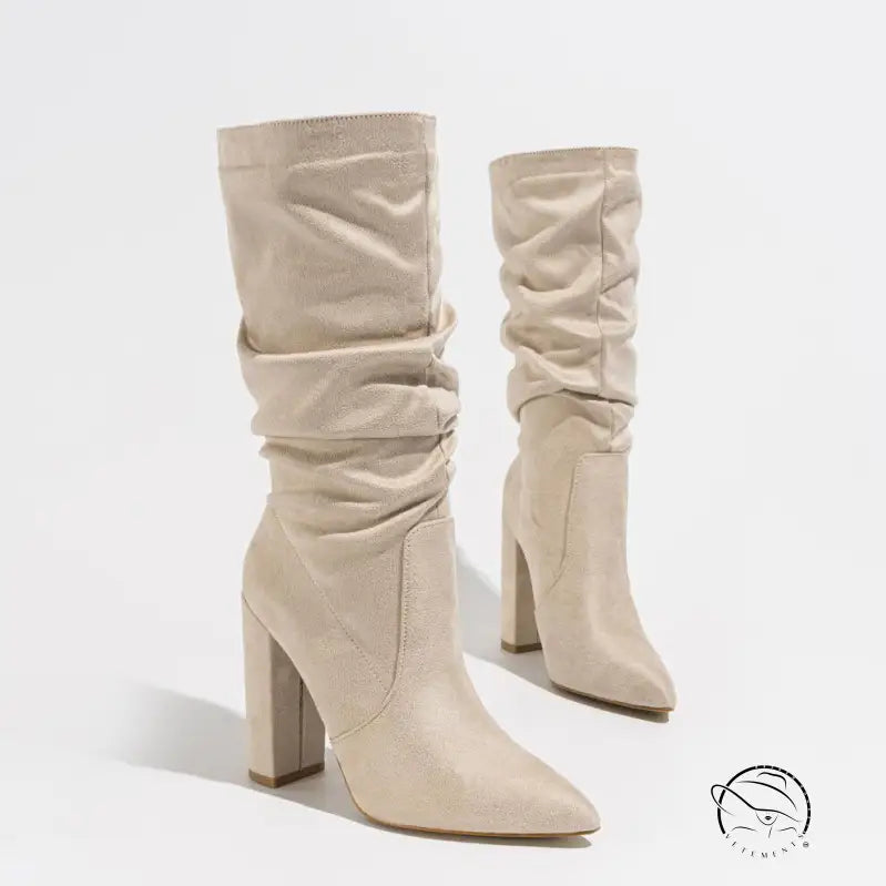 Winter Fashionable Chunky High Heel Boots