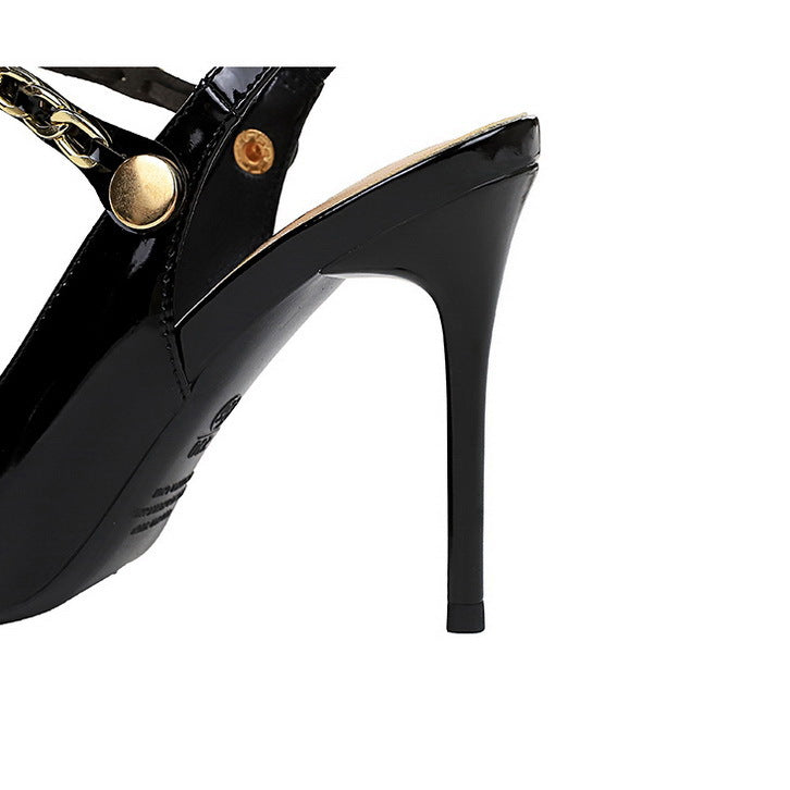 Wind Back Empty Shoes Cocktail High Heels