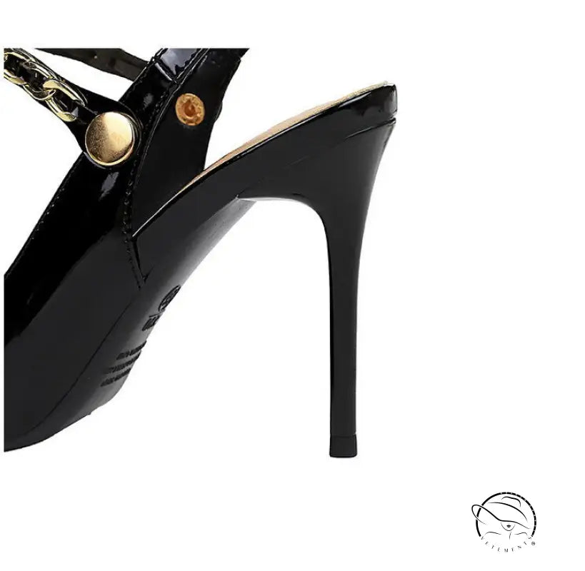 Wind Back Empty Shoes Cocktail High Heels