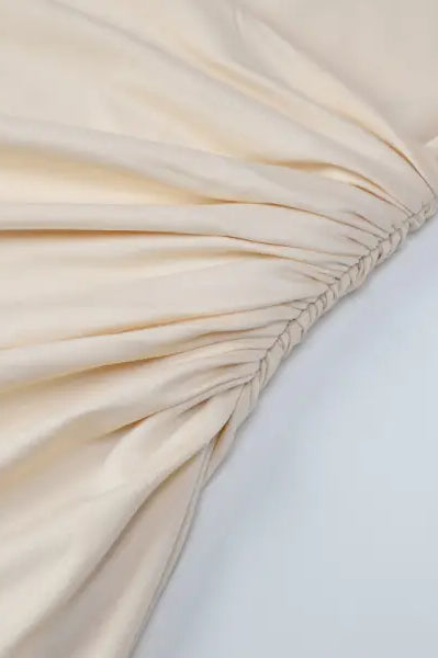 French Slim Fit Backless Button Dress