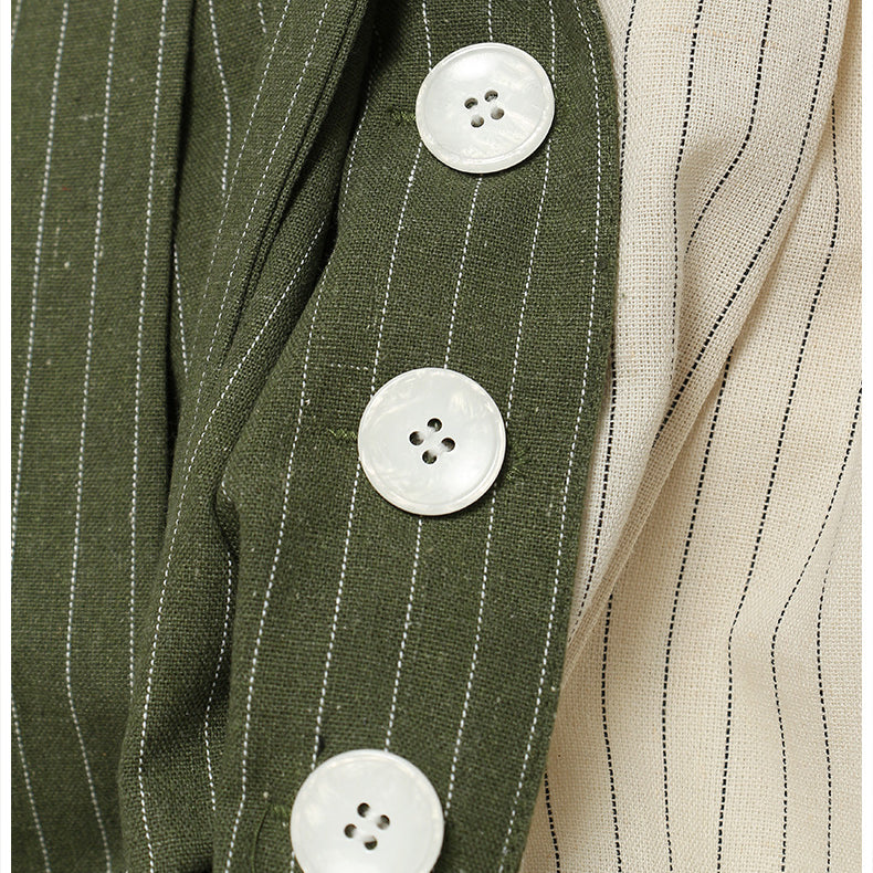 Elegant Colorful Blazer featuring striped fabric with buttons for trendy fashion ملابس