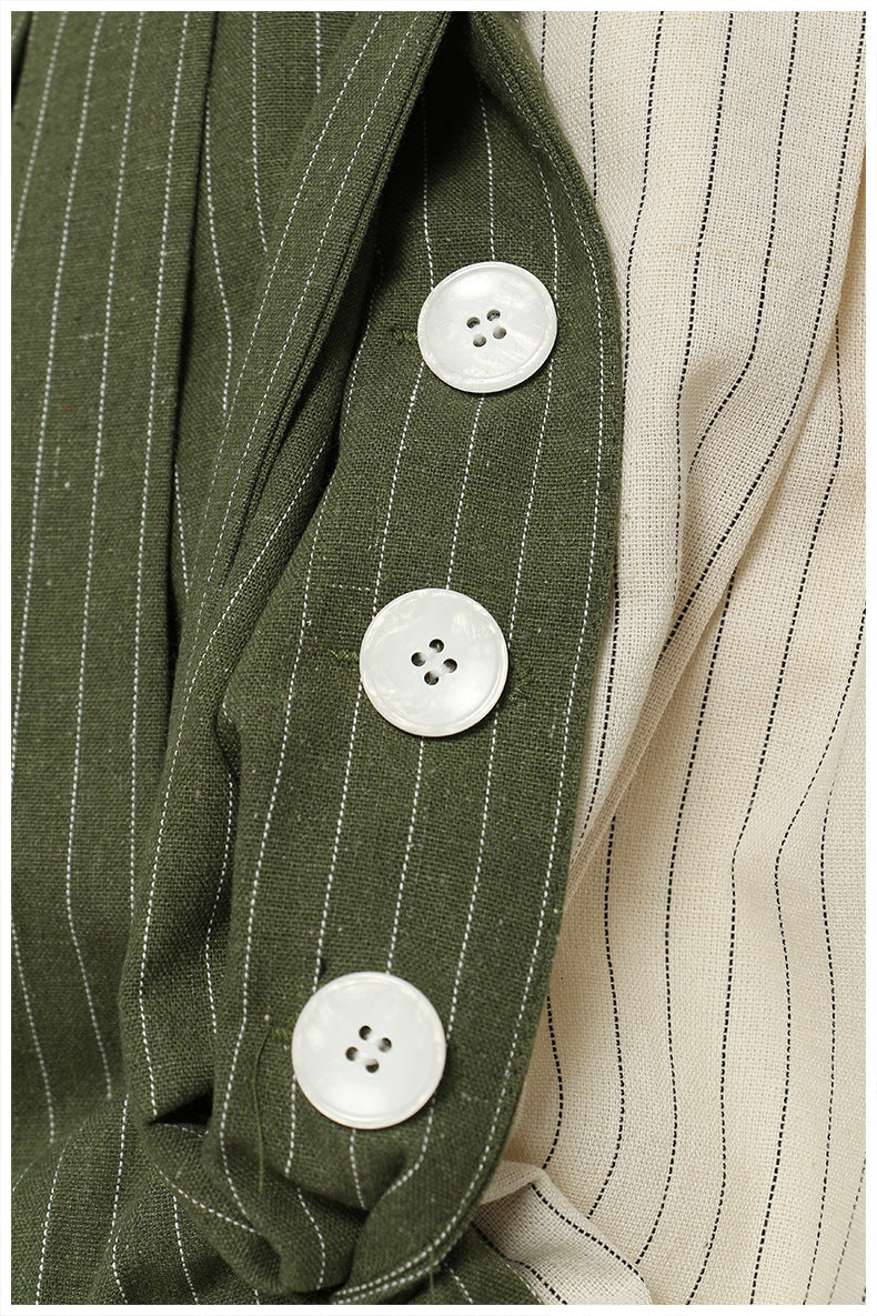 Elegant Colorful Blazer featuring striped fabric with buttons for trendy fashion ملابس