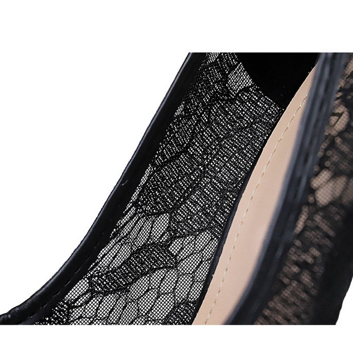 Skinny Night Club Mesh Stiletto High Heel Shoes