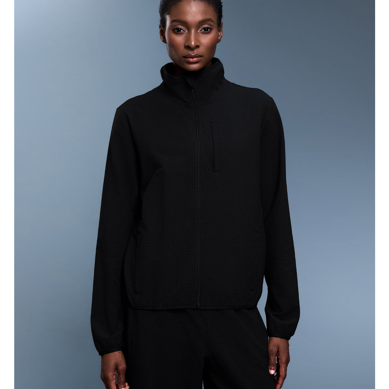 Langry black turtleneck thermal sweater for outdoor fashion ملابس