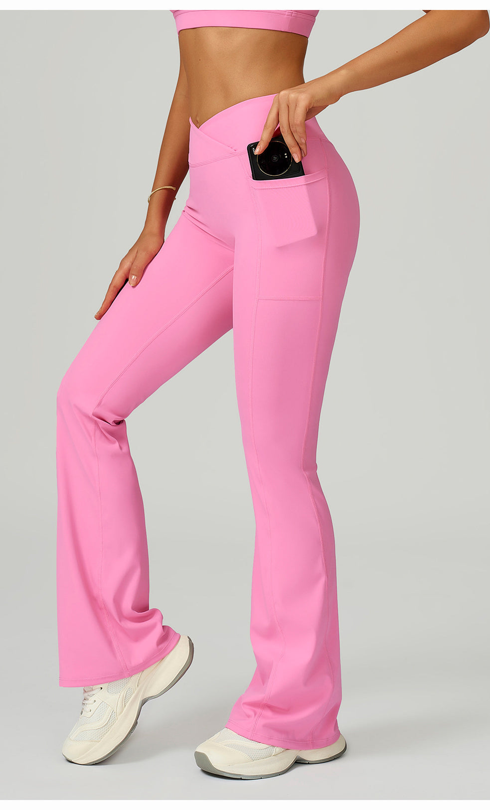 Cross Waist Wide Leg Bootcut Trousers Outdoor