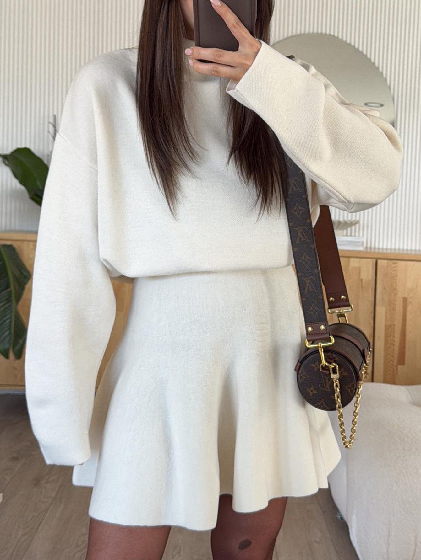 Casual Vacation Sweater Long Sleeve Dress