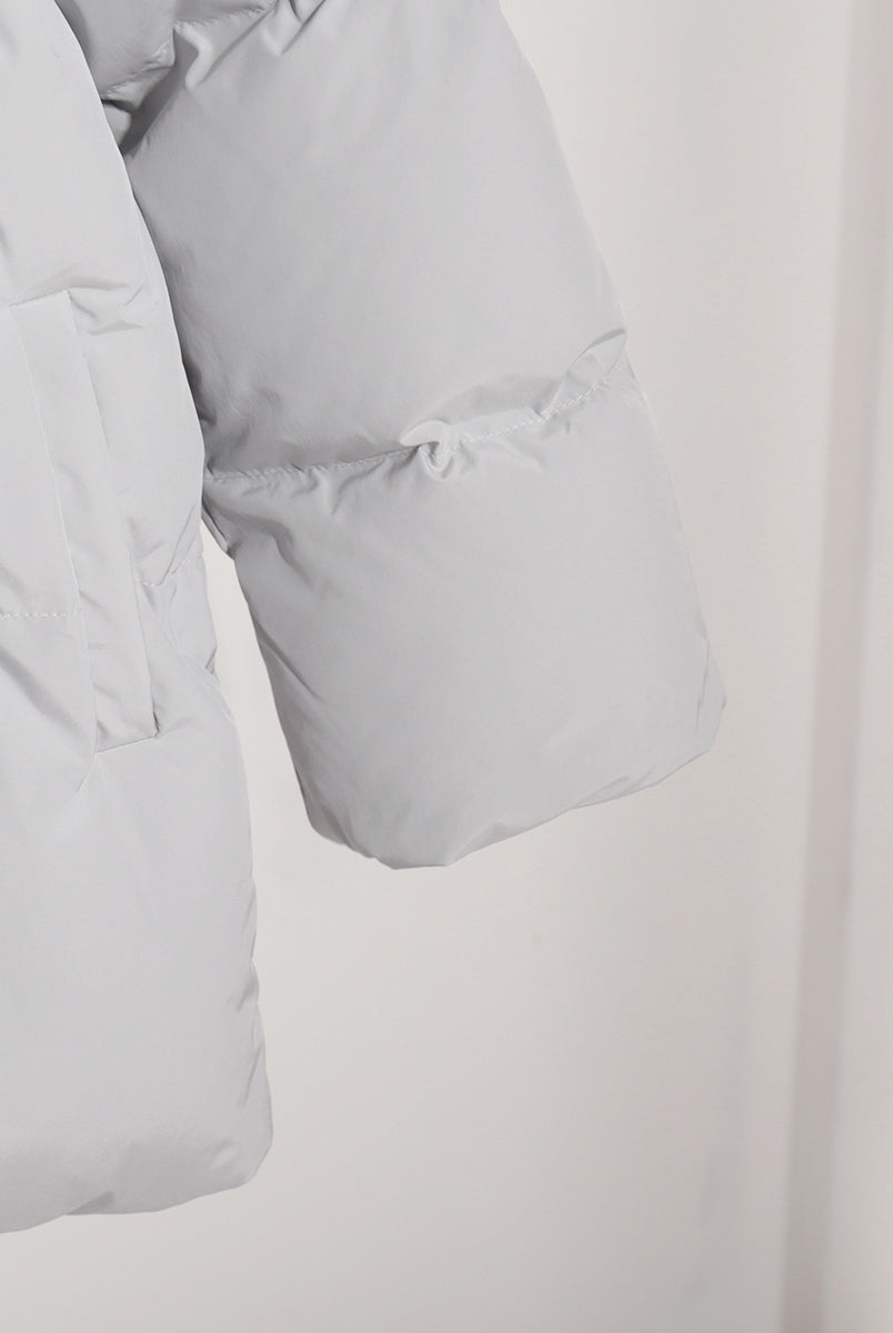 Light gray padded Cotton Coat Jacket, a chic addition to your fashion wardrobe