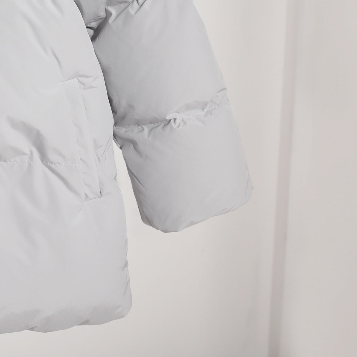 Light gray padded Cotton Coat Jacket, a chic addition to your fashion wardrobe