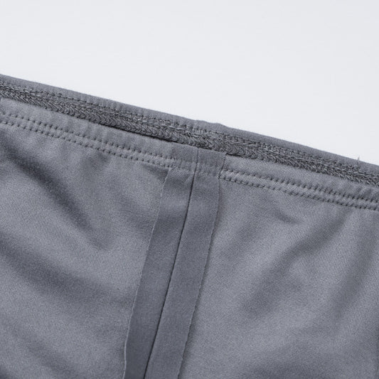 Gray satin corset detail on long sleeve shoulder collar long two-piece suit for women