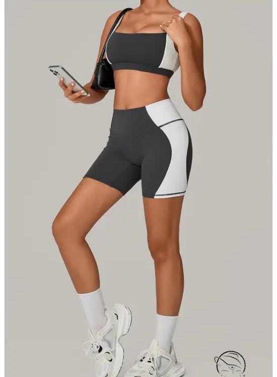 Color Matching Tight Quick Drying Fitness Clothes