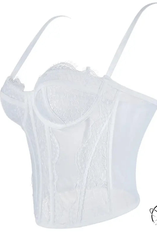 Langry fashion clear plastic corset top with thin straps and zipper