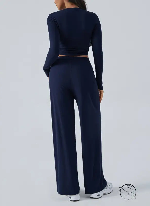 Winter Waist Tight Wide Leg Casual Pants
