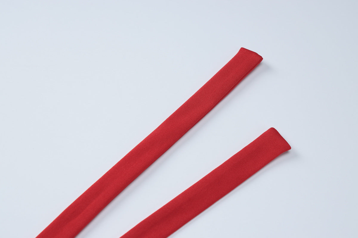 Summer Low Cut off Neck Strap Slim Fit Waist Controlled Slimming Dress