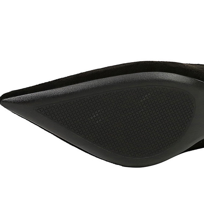 Black pointed toe of Thin Cocktail High Heels, an essential piece of Langry fashion