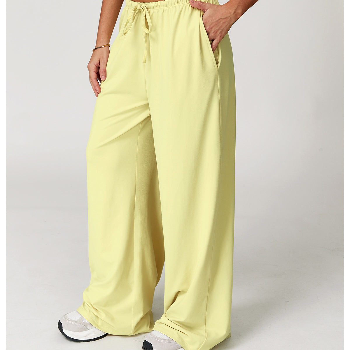 Embellished Wide Leg Loose Casual Pants