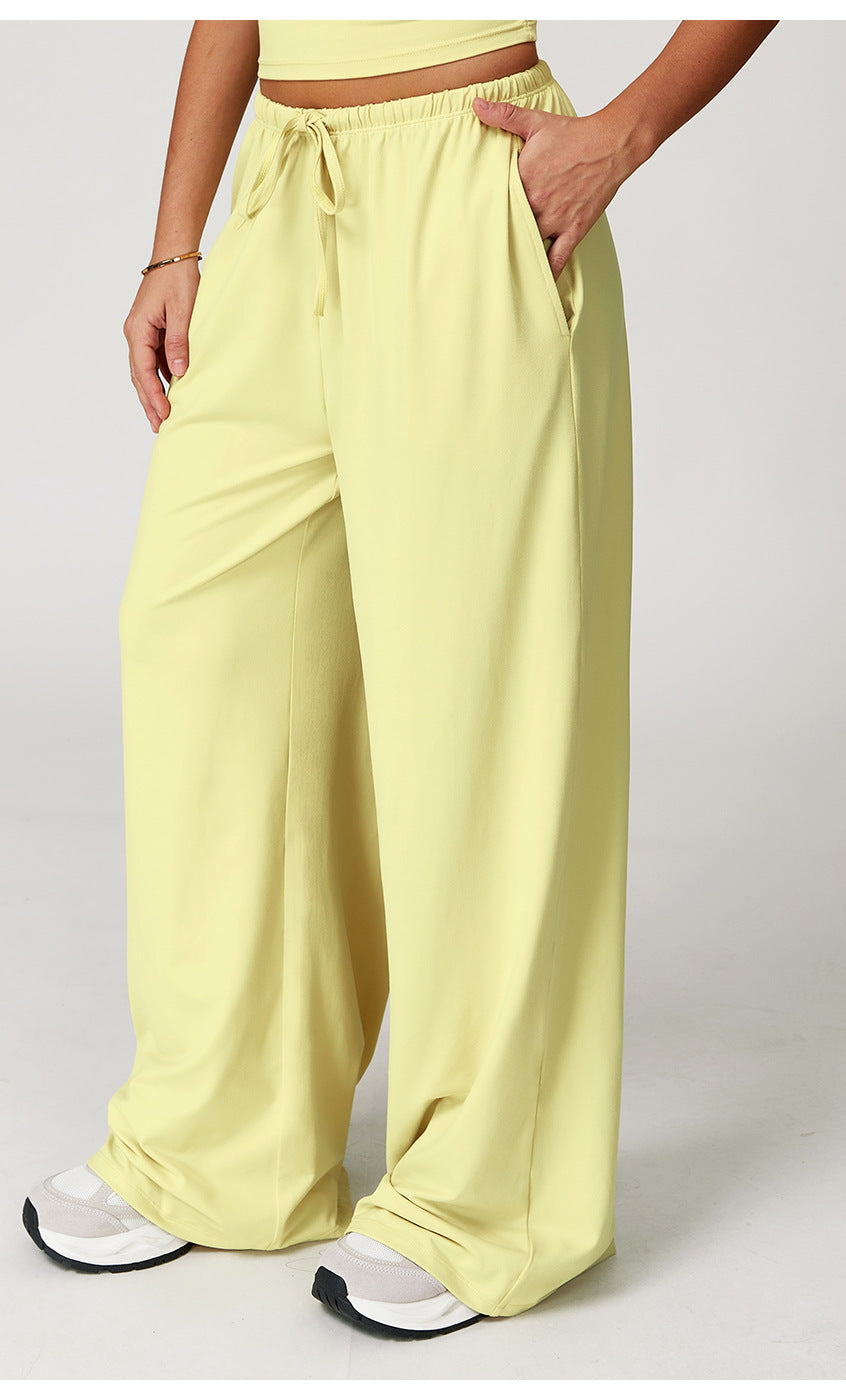 Embellished Wide Leg Loose Casual Pants