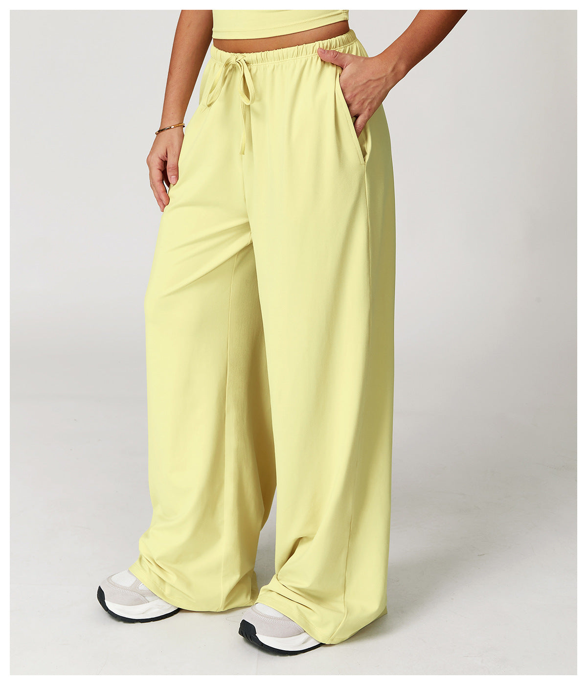 Embellished Wide Leg Loose Casual Pants
