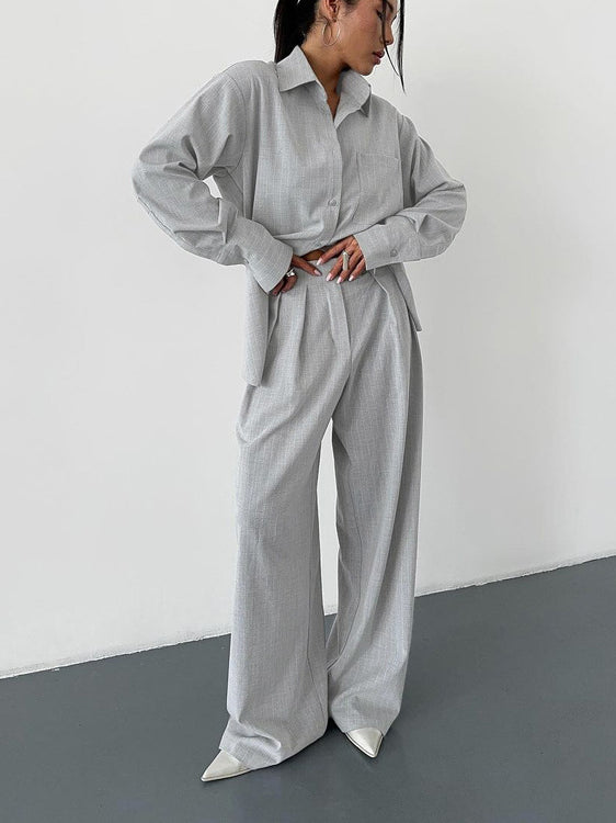 Gorgeous Top Wide Leg Pants High Grade Two Piece Sets