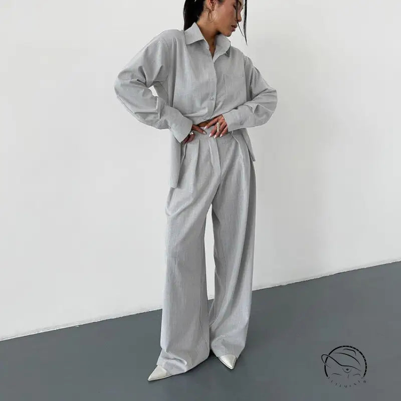 Gorgeous Top Wide Leg Pants High Grade Two Piece Sets