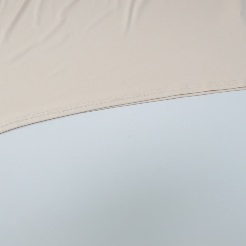 French Slim Fit Backless Button Dress