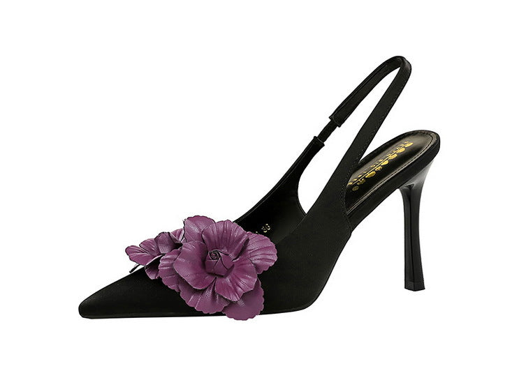 Cocktail Hollow out Cutout out Back Strap Pointed Stiletto Heel High