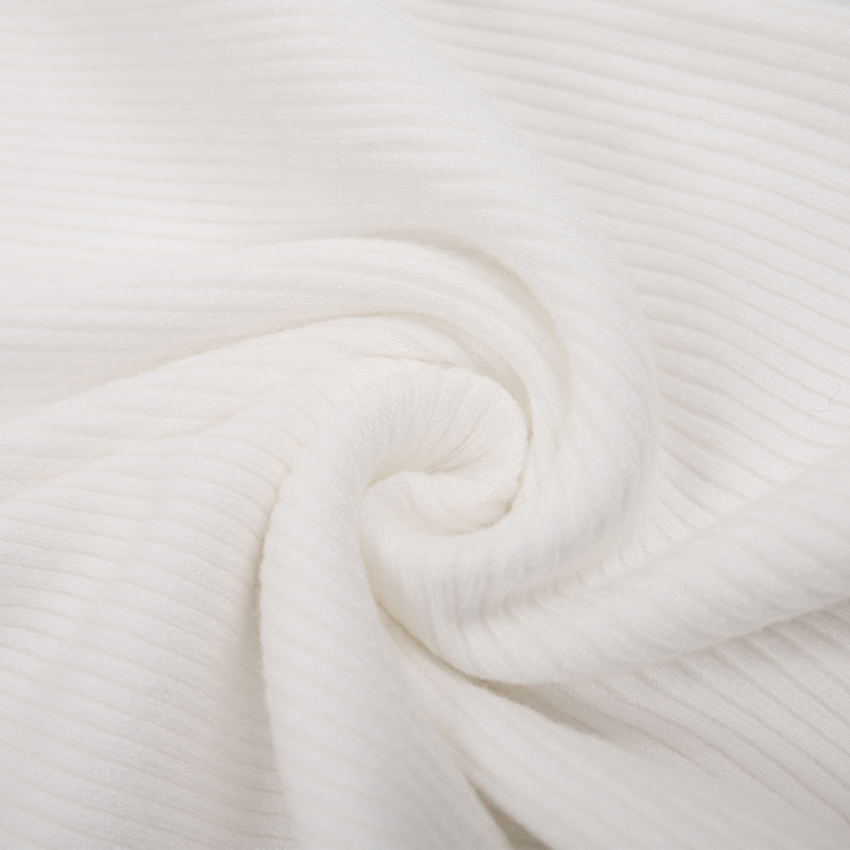 Langry white crinkle textured fabric swatch for fashion turtleneck pullover
