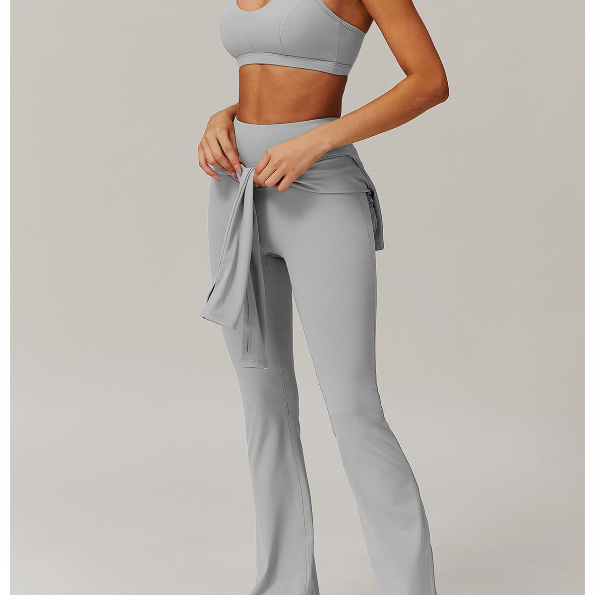 Gray athletic set showcasing fashion in Casual Sports Trousers by Langry ملابس