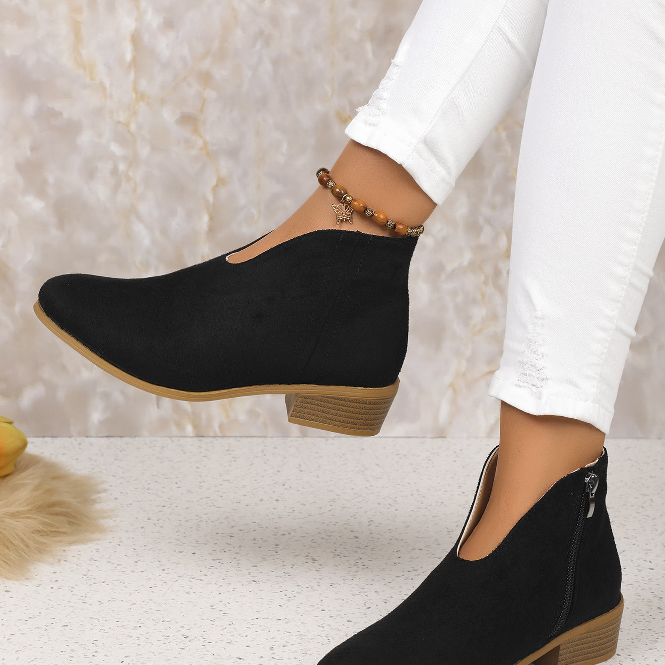 Black ankle boots from Winter Cute Boot, discover free shipping on stylish winter footwear