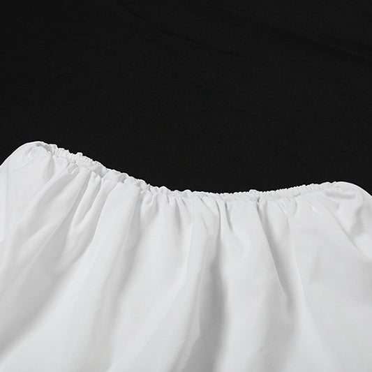 Summer Women Clothing Casual Trend Long Sleeve Zipper Waist Controlled Top Short Skirt Two Piece Set