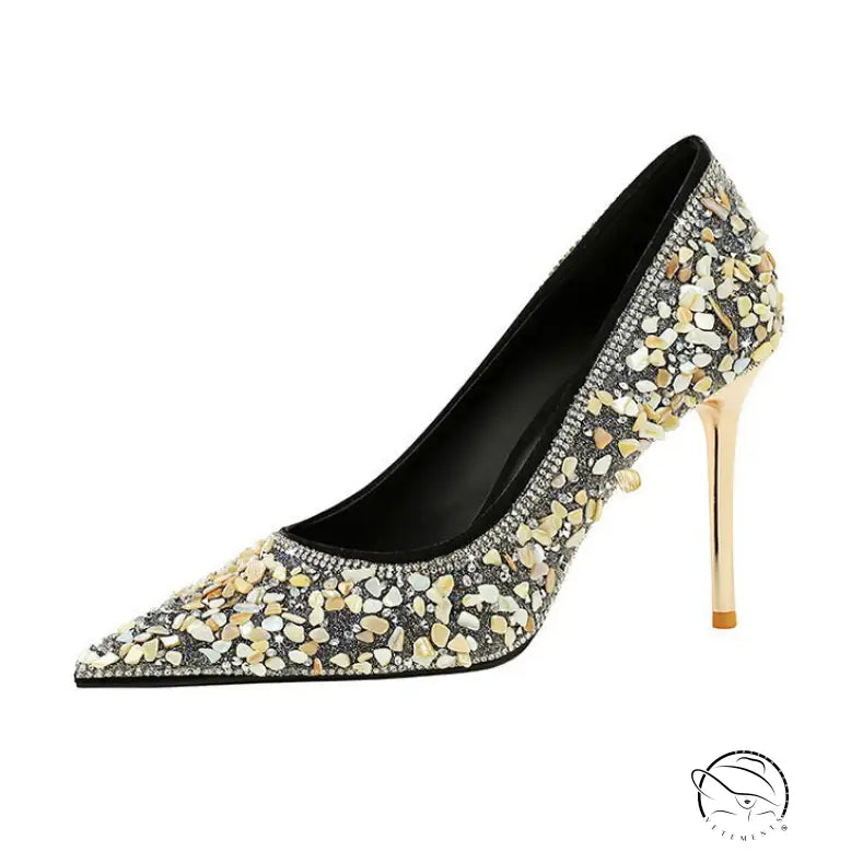 French Small Sharp Point High Heels