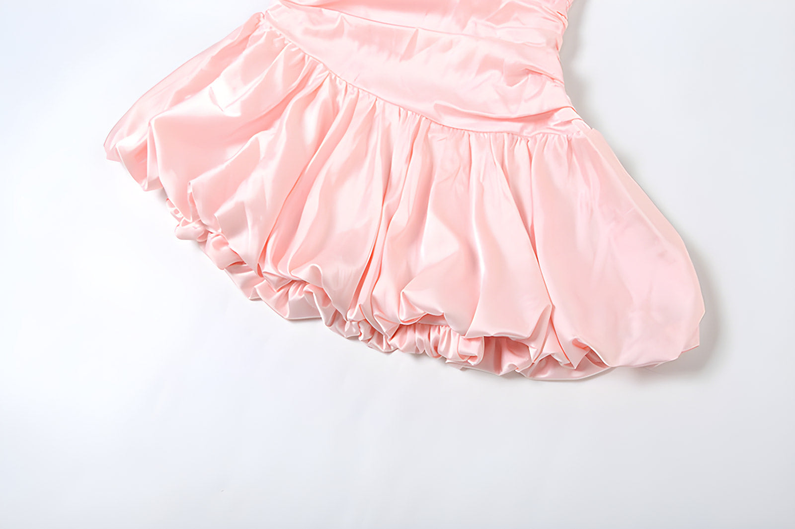Pink ruffled skirt with gathered fabric detailing from Women Clothing Summer Collection