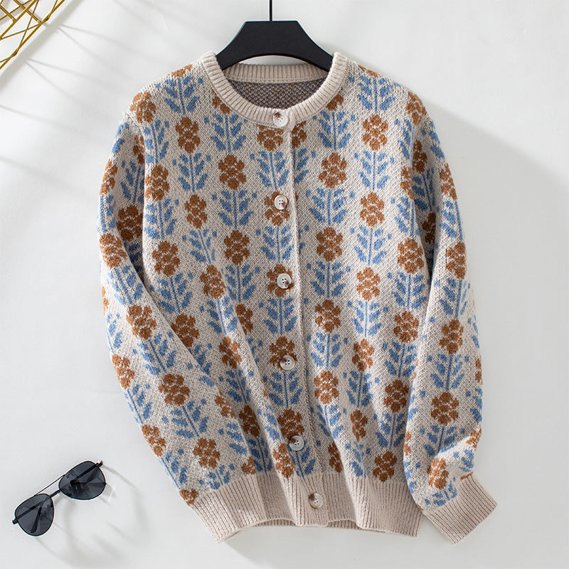 Floral Brocade Sweater Knitwear