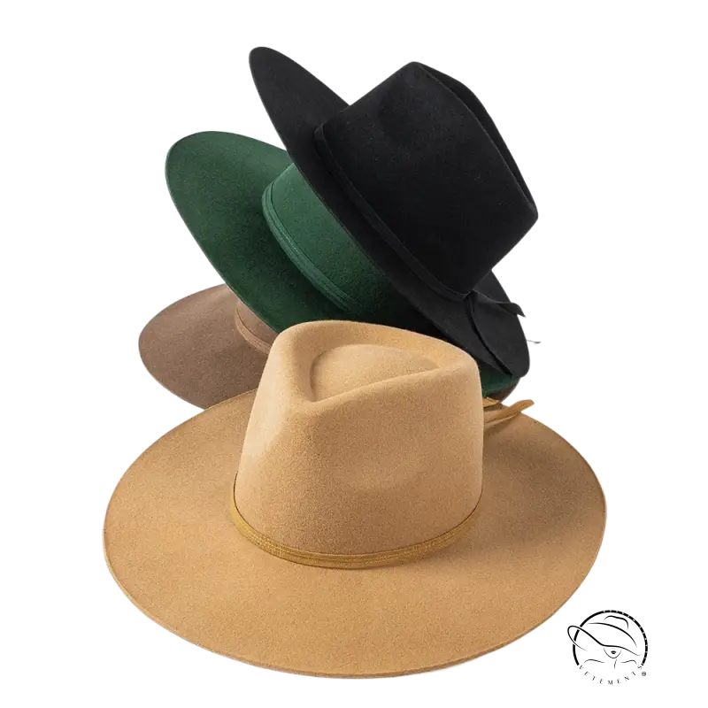 Beige wide-brim sun hat with elegant ribbon bow band